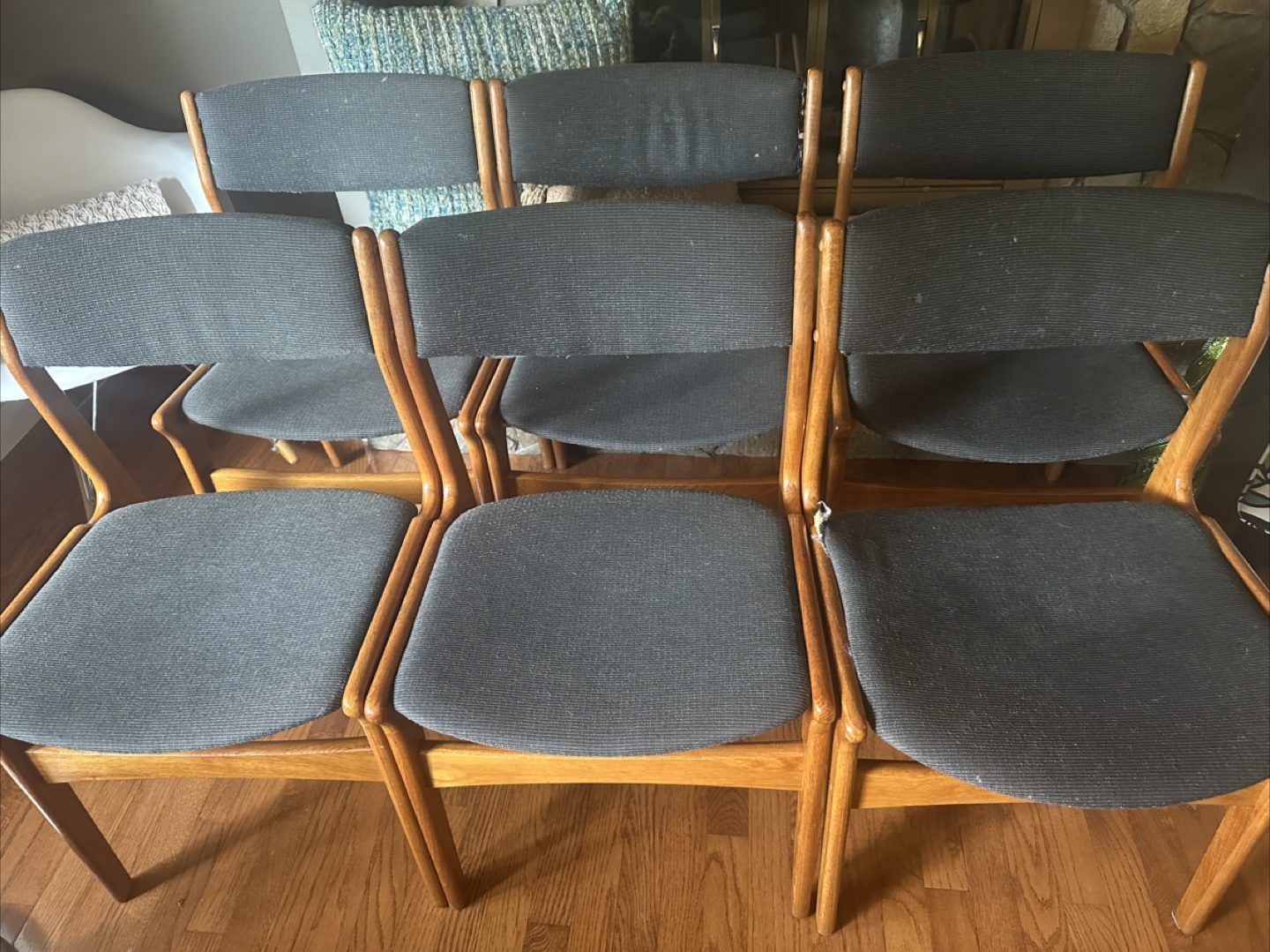 Set of 6 danish chairs