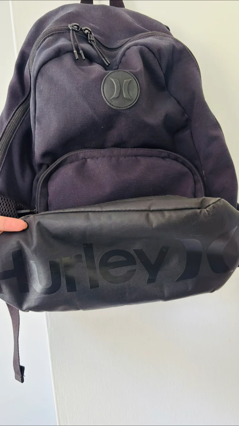 Hurley Black Backpack - Good Condition! image indicator(3)