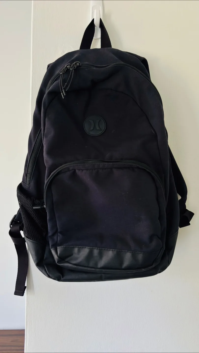 Hurley Black Backpack - Good Condition! thumbnail