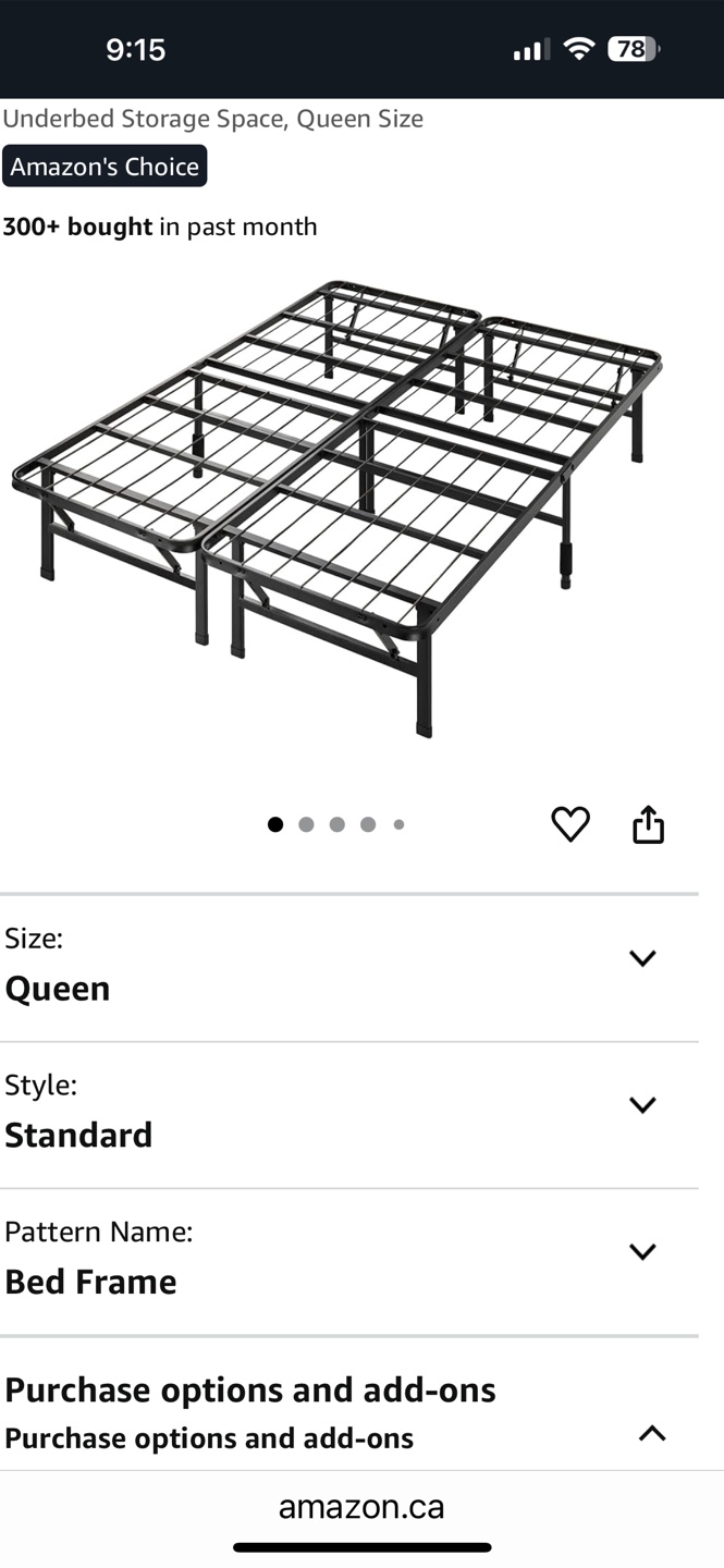 Queen Size Metal Bed Frame