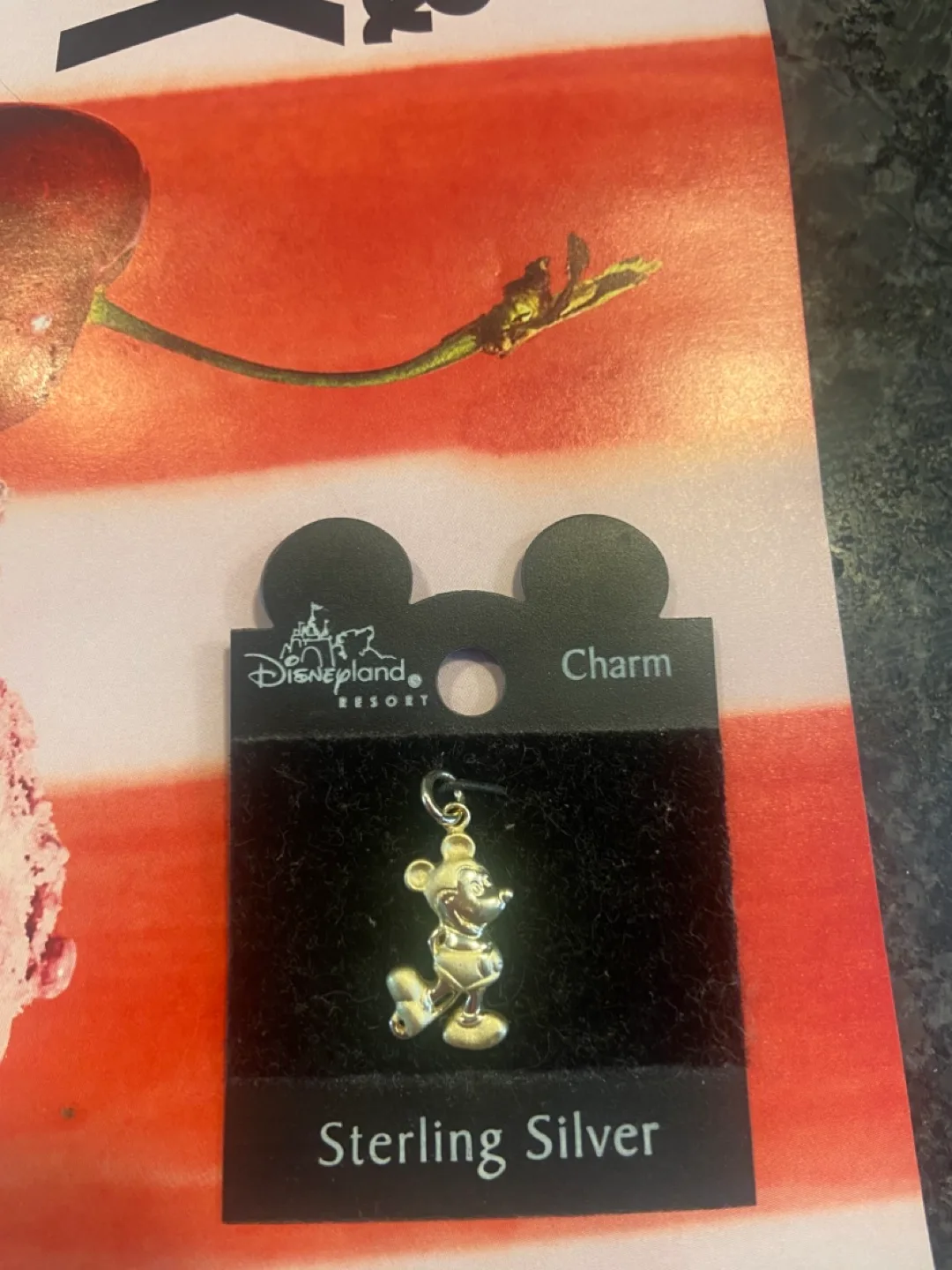 Disneyland Resort Mickey Mouse Sterling Silver Charm thumbnail