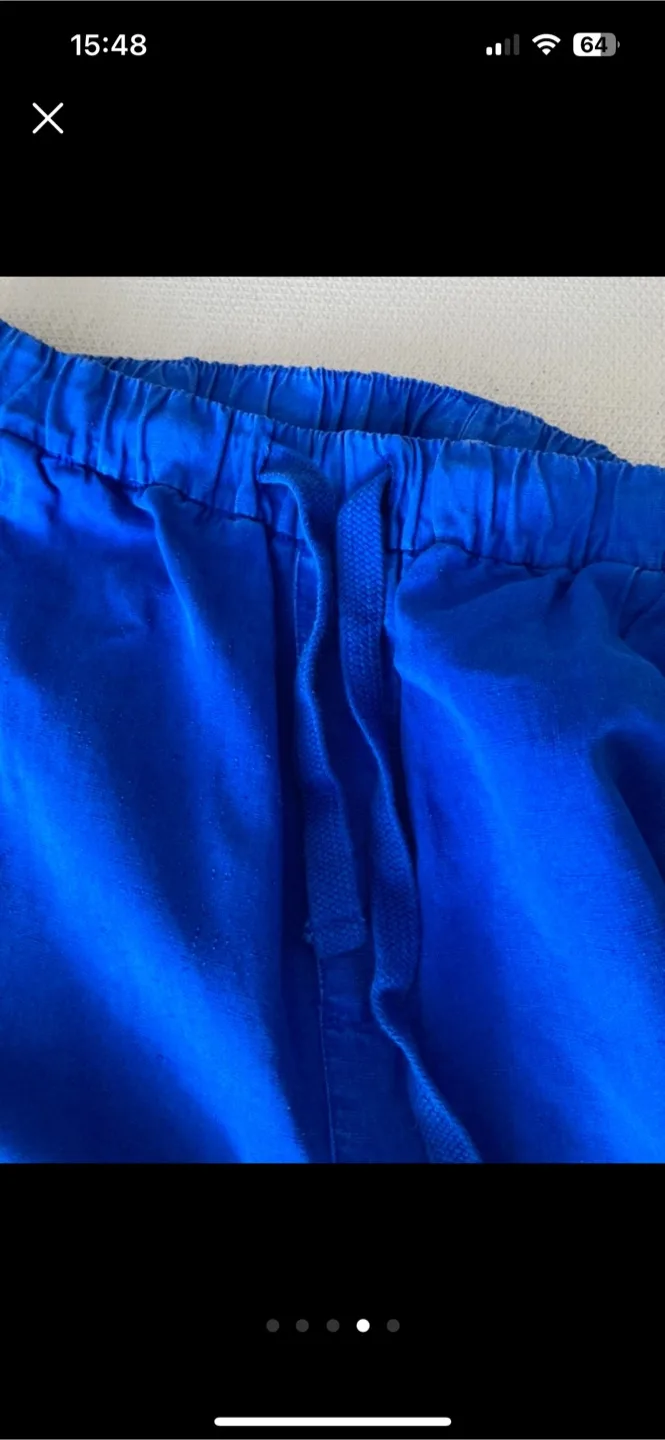 Linen blend cropped pants (L) image indicator(4)