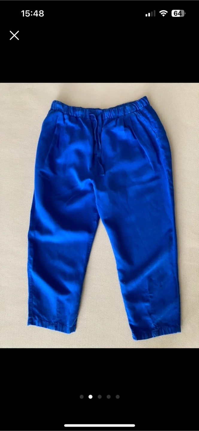 Linen blend cropped pants (L) image indicator(2)