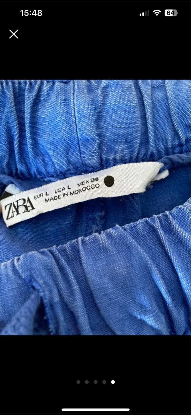 Linen blend cropped pants (L) image indicator(5)