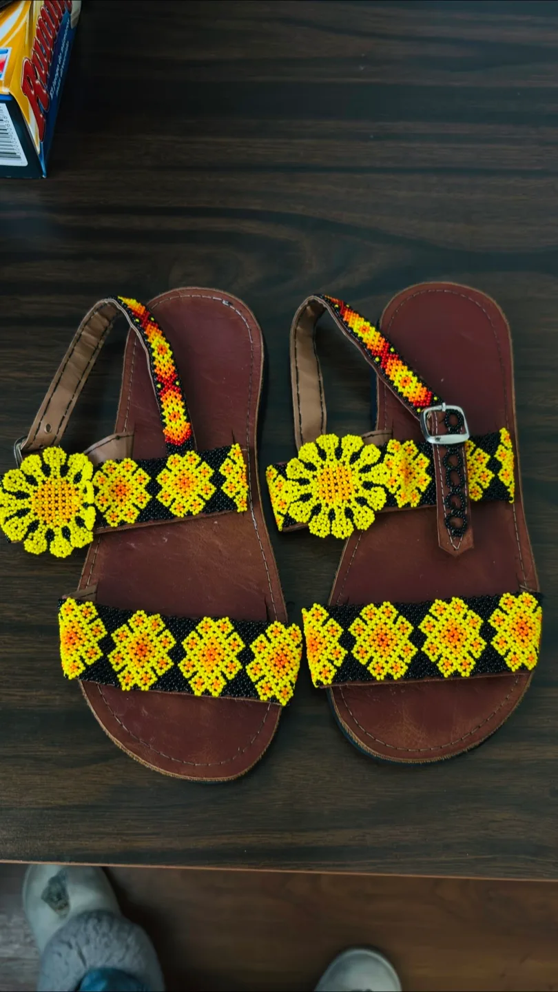 Handmade Beaded Sandals - Size 24cm thumbnail