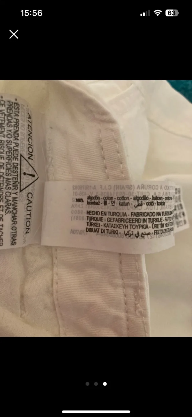 Zara white cotton pants image indicator(3)