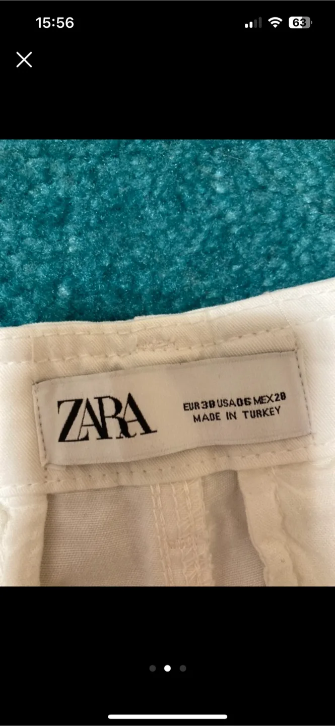 Zara white cotton pants image indicator(2)