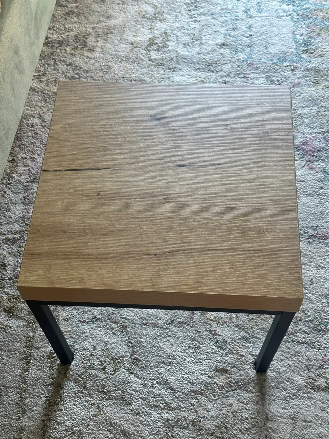 Side Table with Black Metal Legs thumbnail