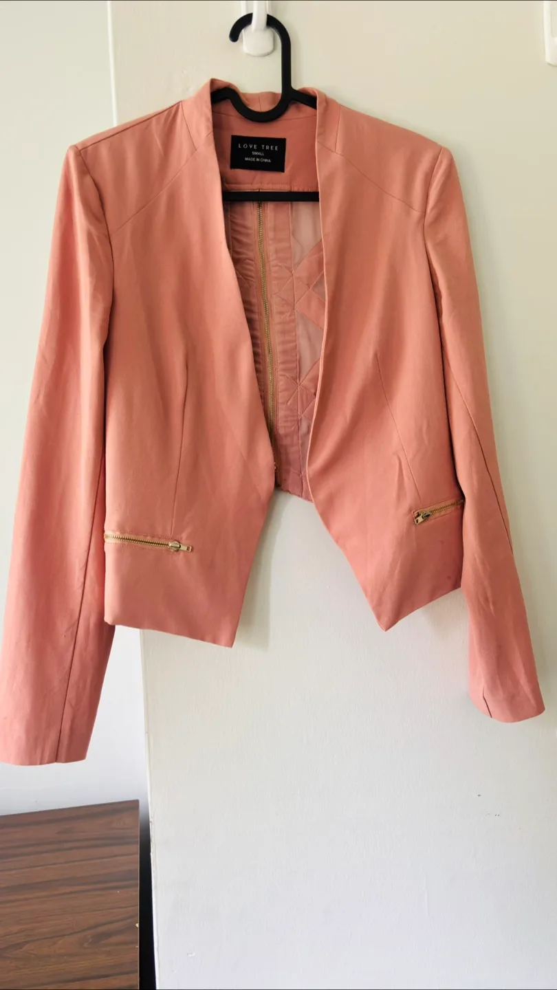 Love Tree Pink Blazer - Size Small thumbnail