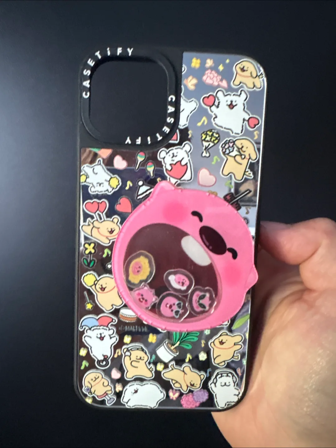 Casetify Maltese Cute Mirror iPhone 13 case with Cute Popsocket thumbnail