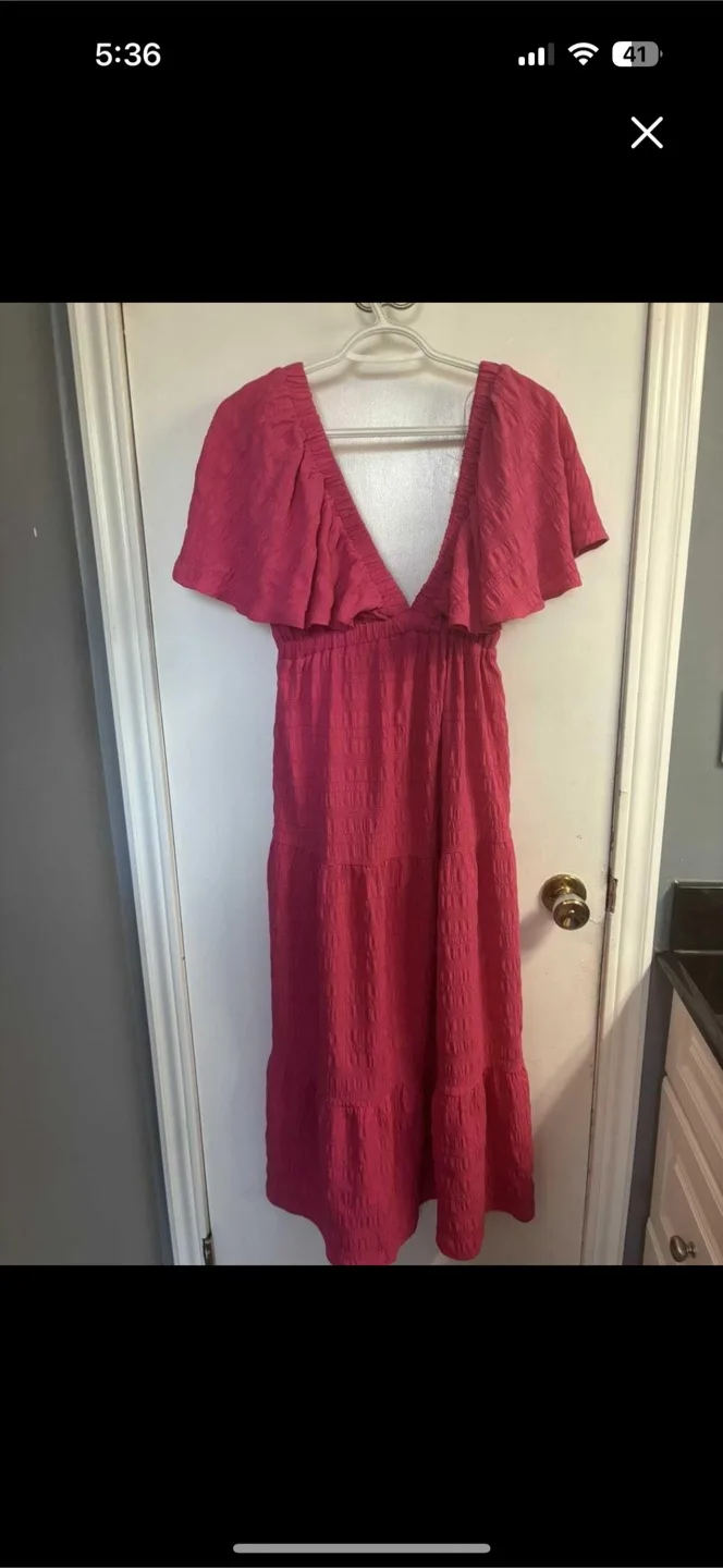 Pink Tiered Maxi Dress thumbnail