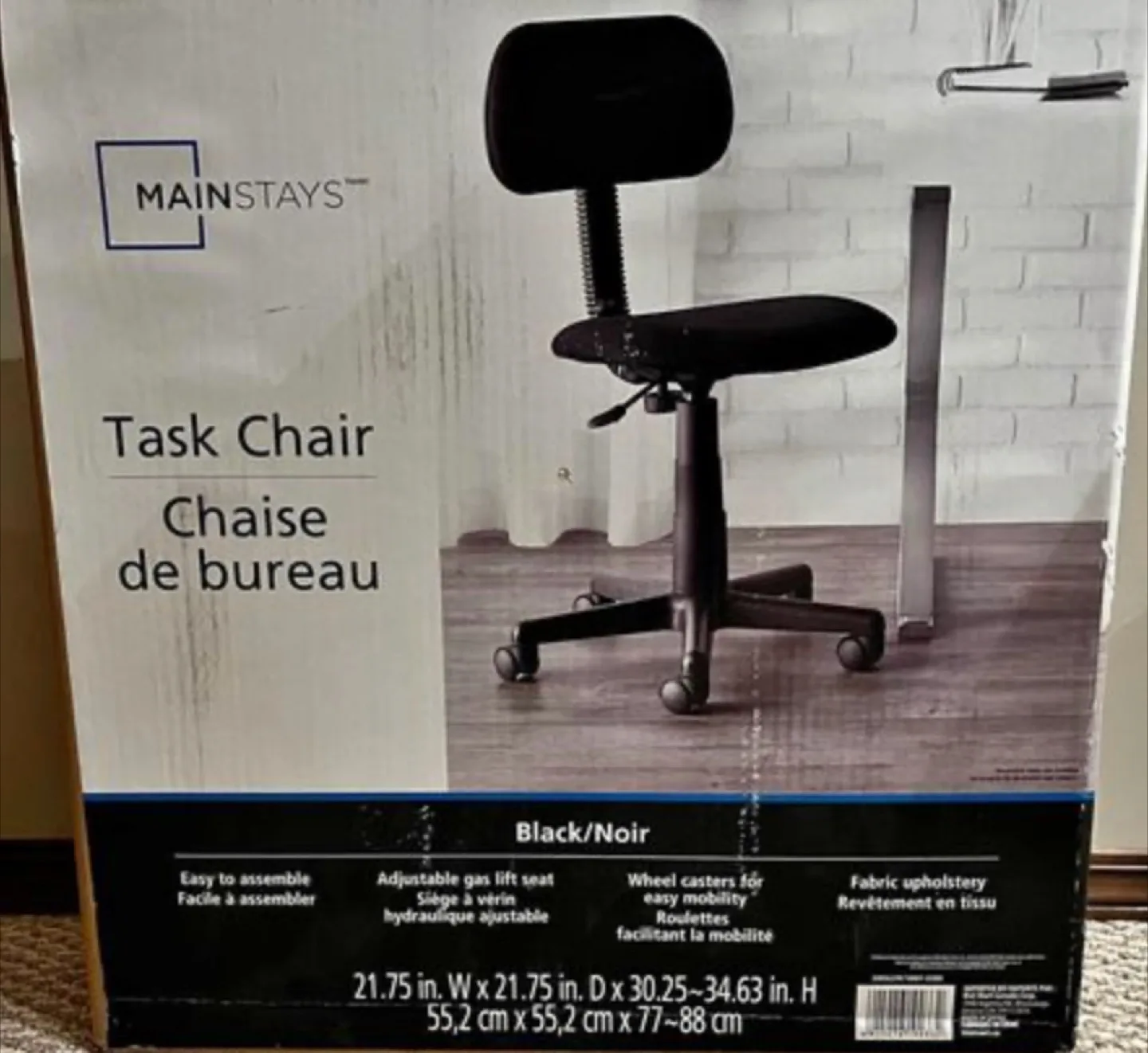 🇨🇦 Brand new in the box Mainstays Task Chair - Black thumbnail