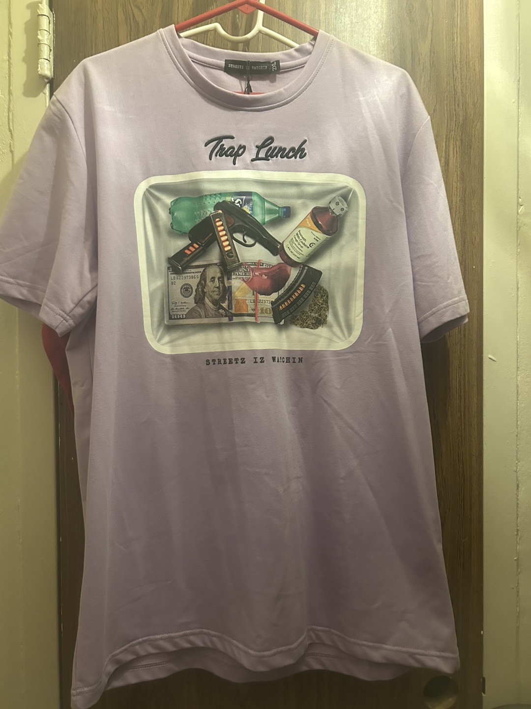 Streetz Iz Watchin Trap Lunch T-Shirt - 2XL