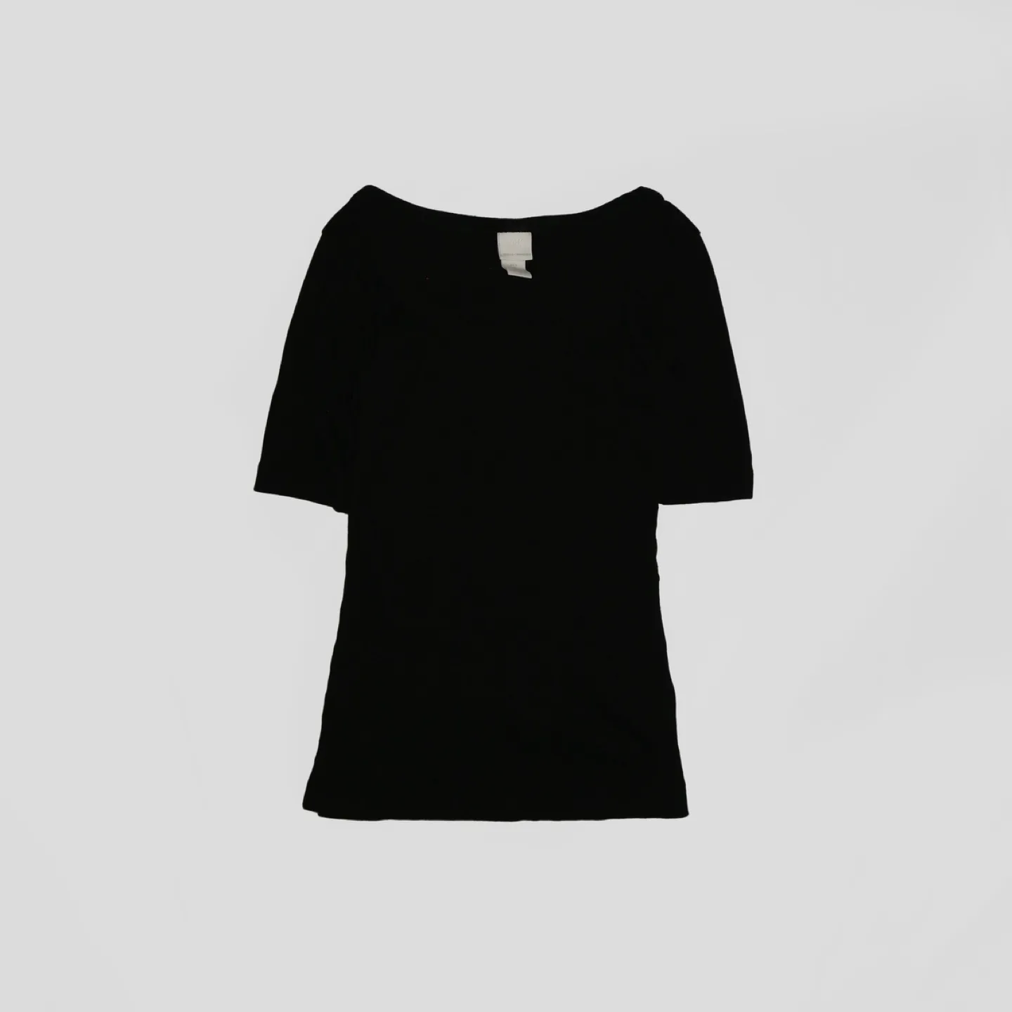 H&M Black Rib Basics Top - Size S thumbnail