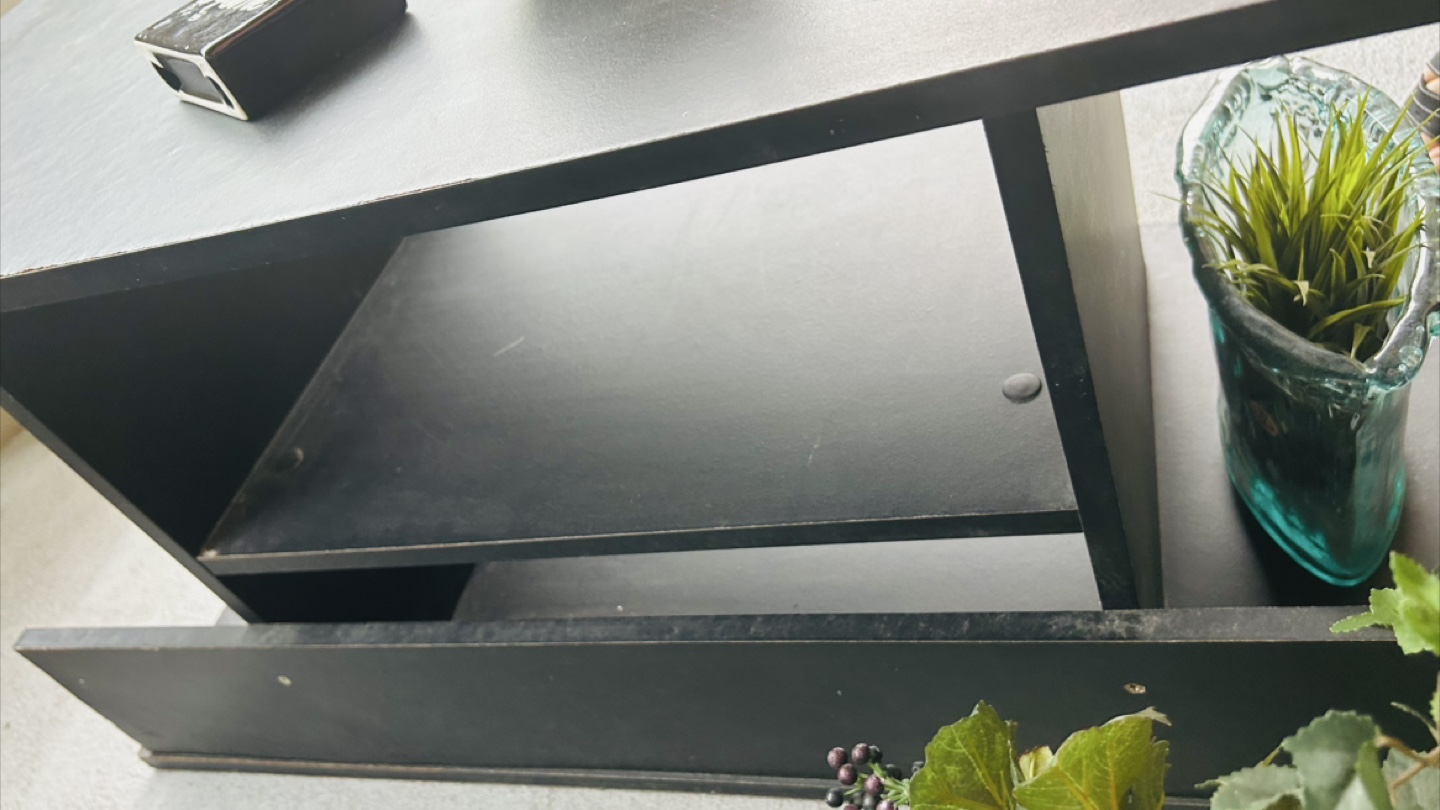 Black TV Stand with Storage - photo 3