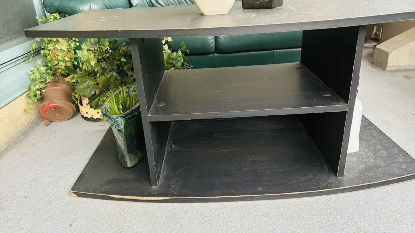 Black TV Stand with Storage - photo 5