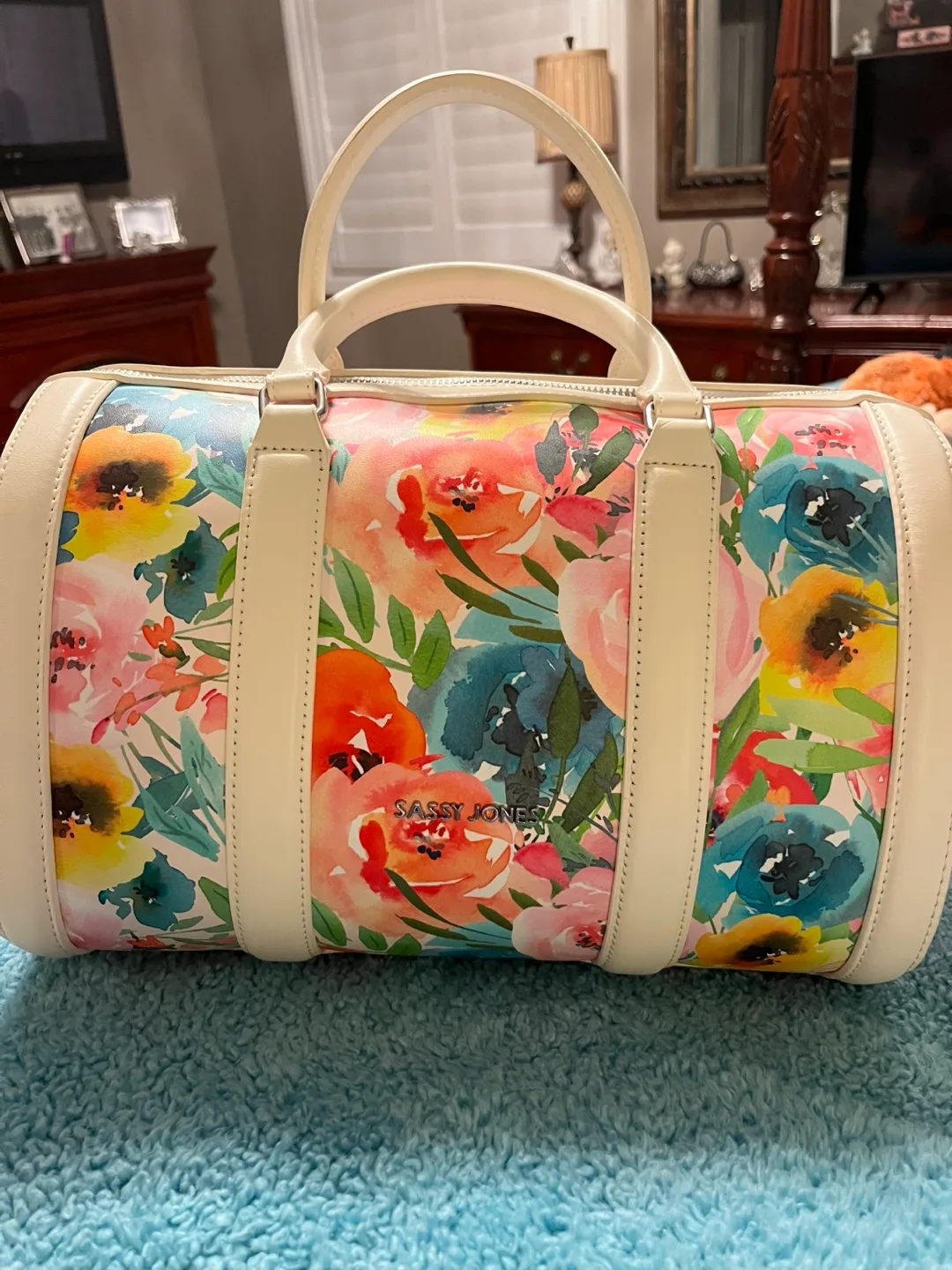 Sassy Jones Floral Barrel Handbag image indicator(4)