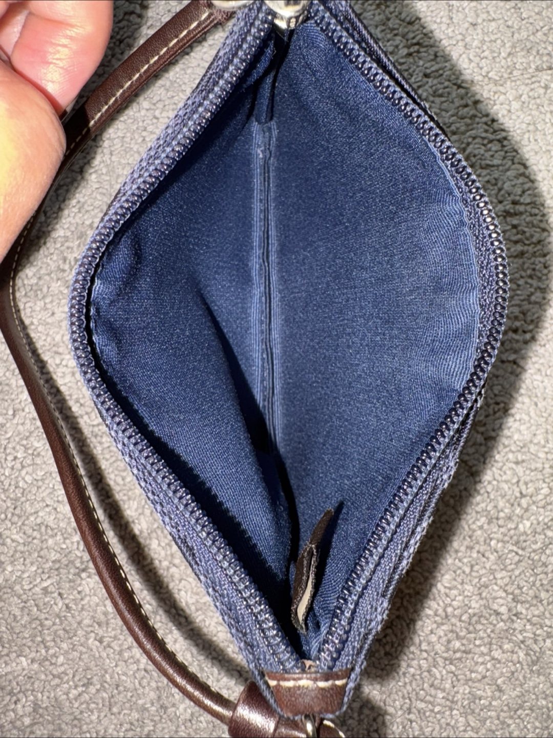 Coach Navy Blue Signature Handbag and Wristlet - photo 3