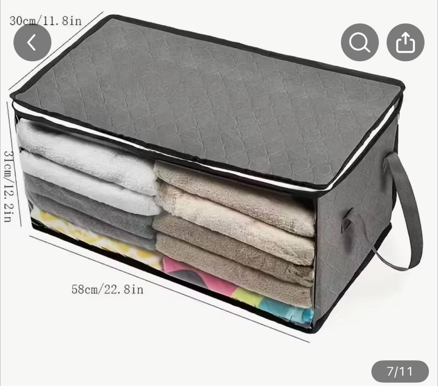 Grey Foldable Storage Box Organizer - photo 2