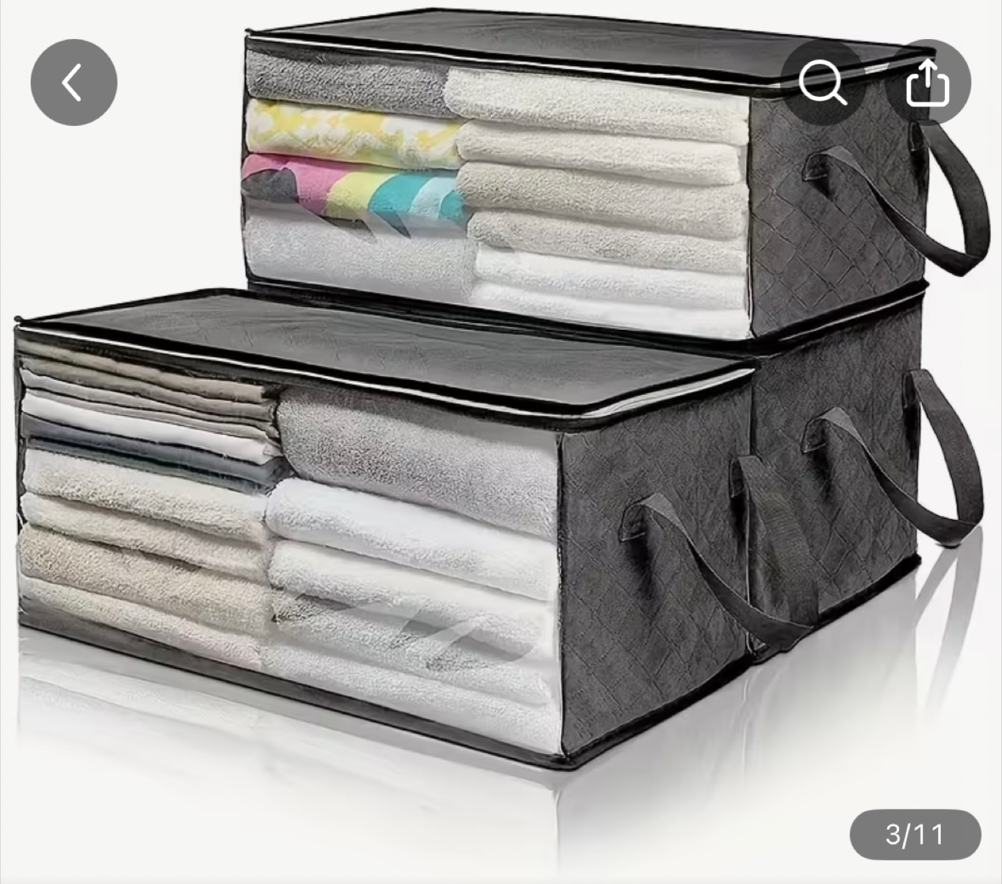 Grey Foldable Storage Box Organizer - photo 3