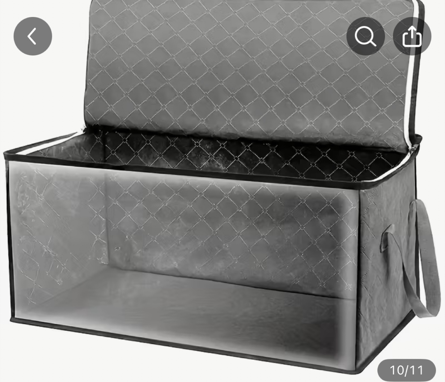 Grey Foldable Storage Box Organizer