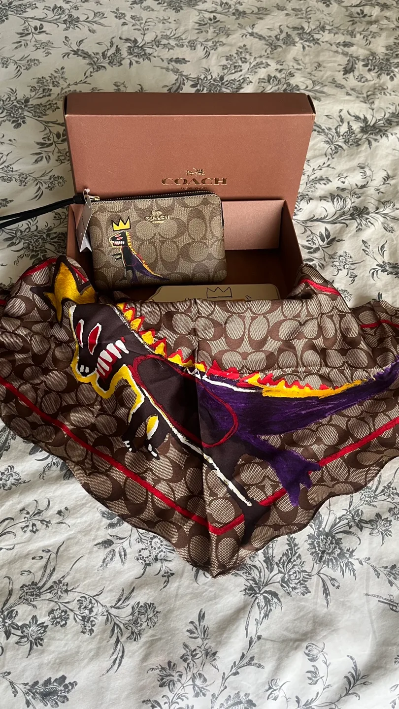 Coach X Basquiat Wristlet, Keychain & Scarf thumbnail