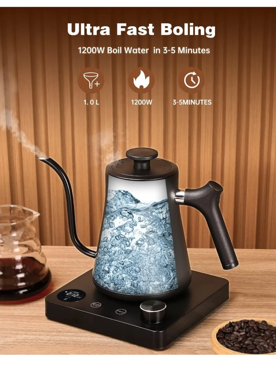 ULALOV Temperature Control Kettle! It's a gooseneck kettle image indicator(9)