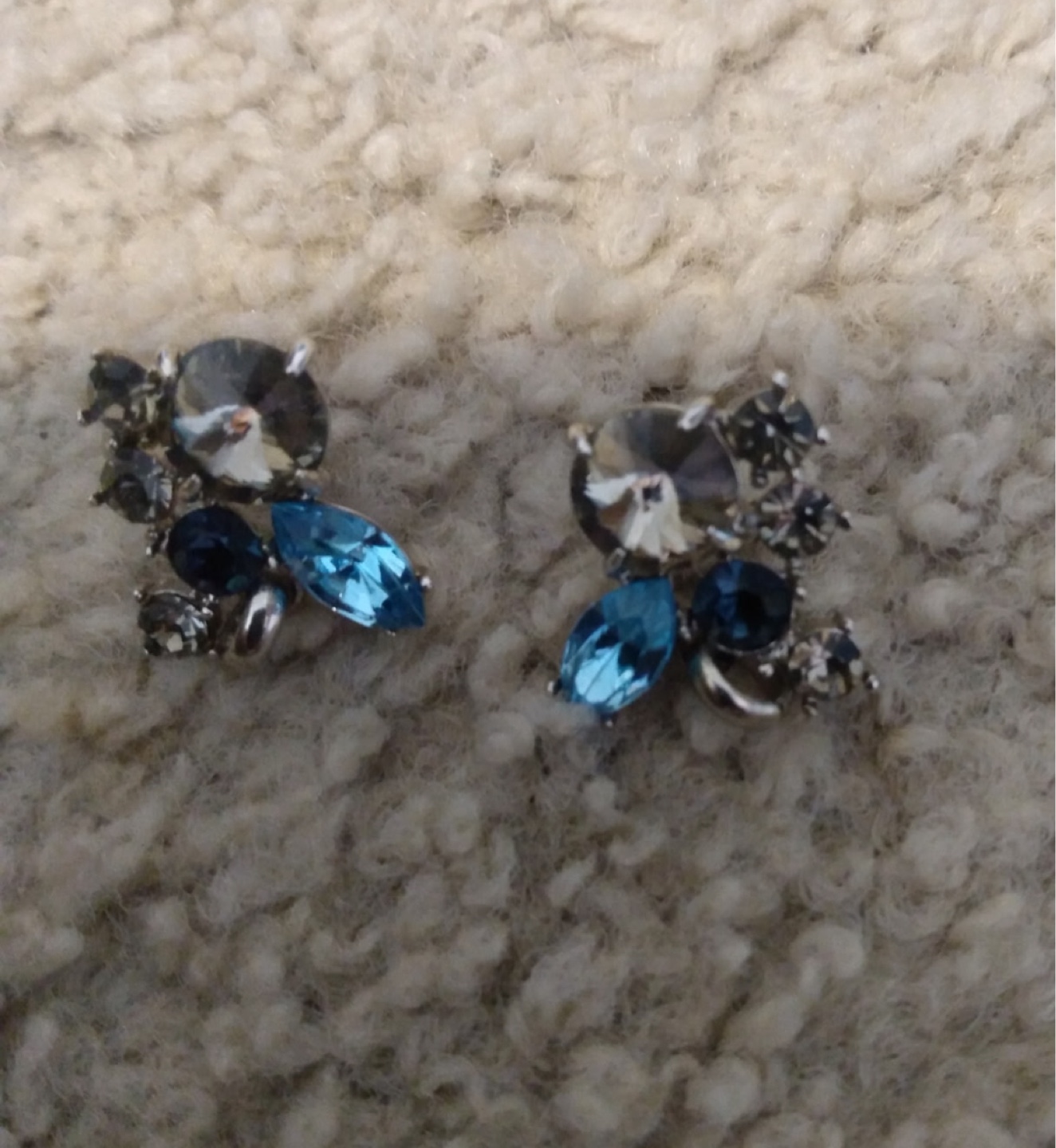 Blue & Silver Stud Earrings