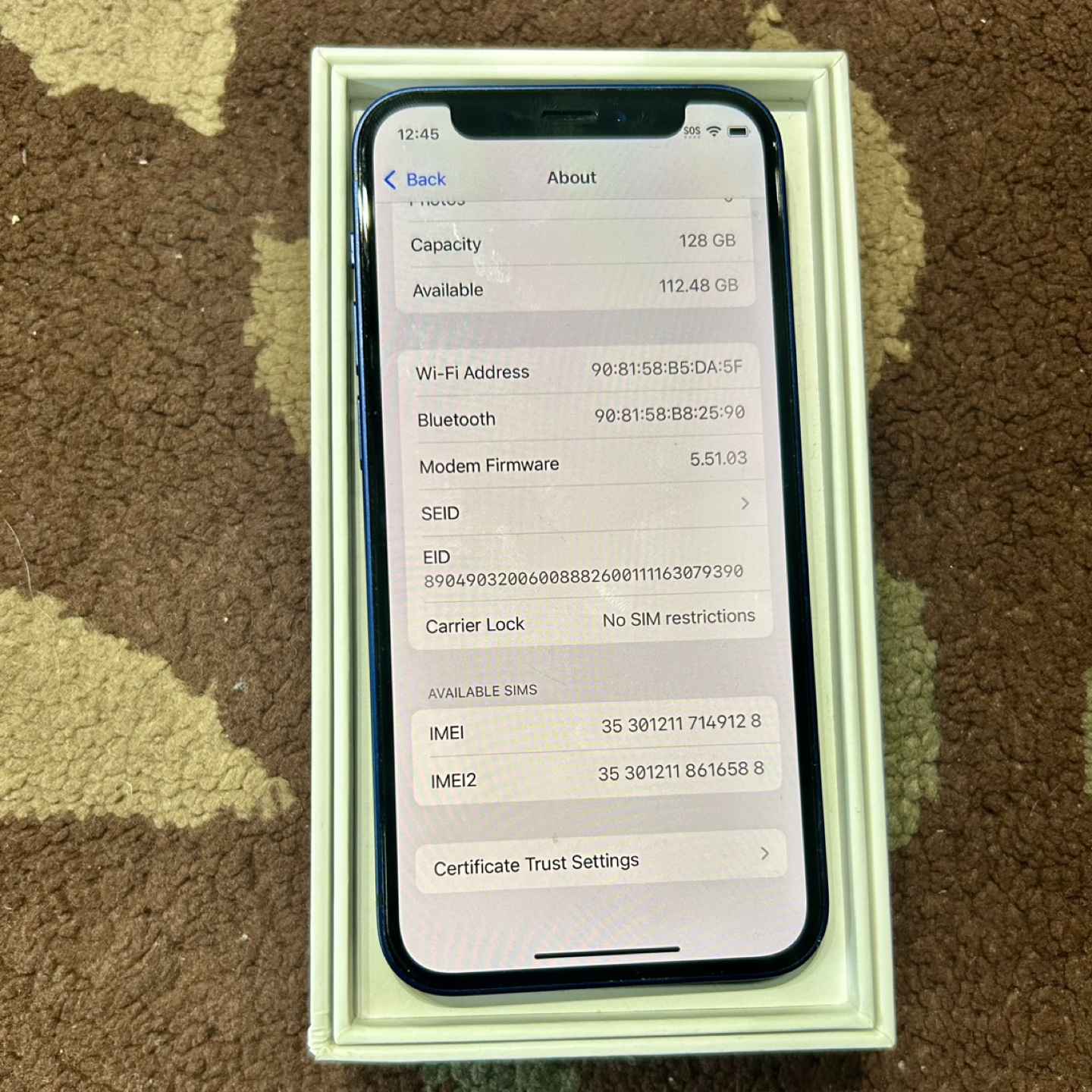 📱 iPhone 12 mini 128GB 🔓 Blue – Unlocked + Extras – Excellent - photo 5