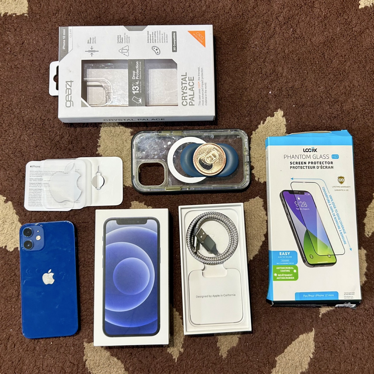 📱 iPhone 12 mini 128GB 🔓 Blue – Unlocked + Extras – Excellent