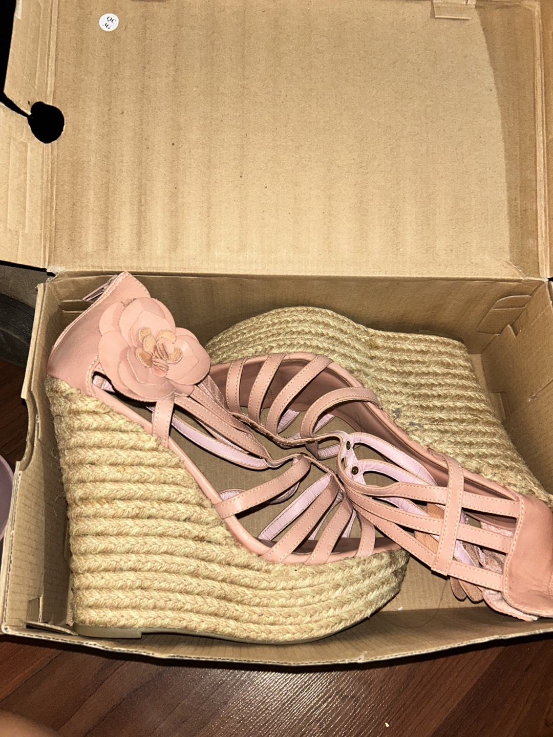 Shani Barini Pink Wedge Heels - Size 5.5