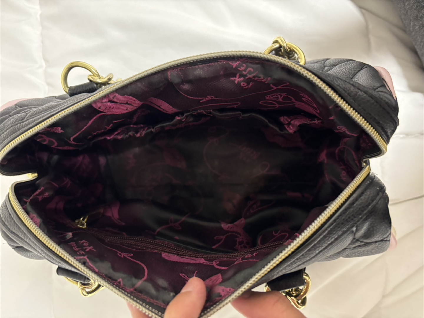 Betsey Johnson Black Quilted Satchel - photo 5