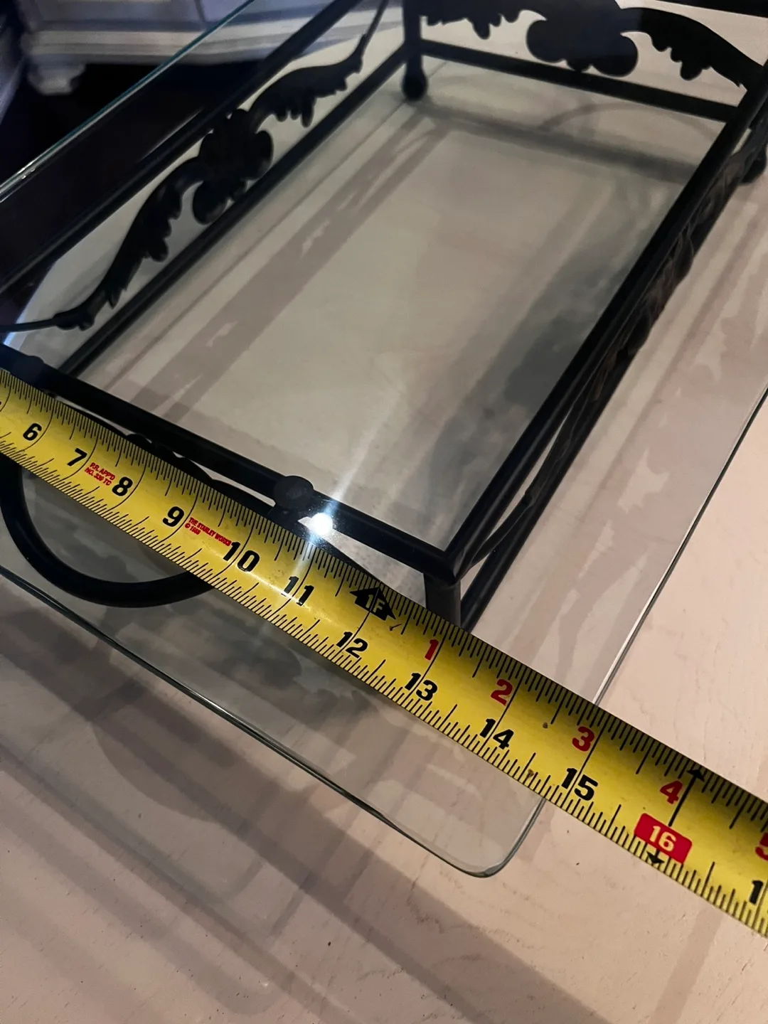 Glass Tray with Metal Frame - 23 x 15 inches image indicator(4)