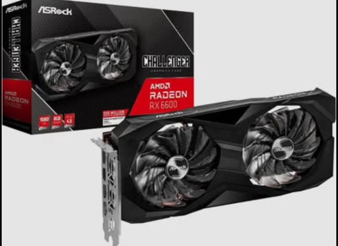 ASRock Challenger AMD Radeon RX 6600 8GB Graphics Card thumbnail