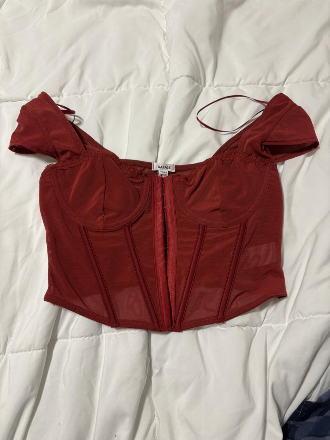 Garage Red Corset Top - Size XS