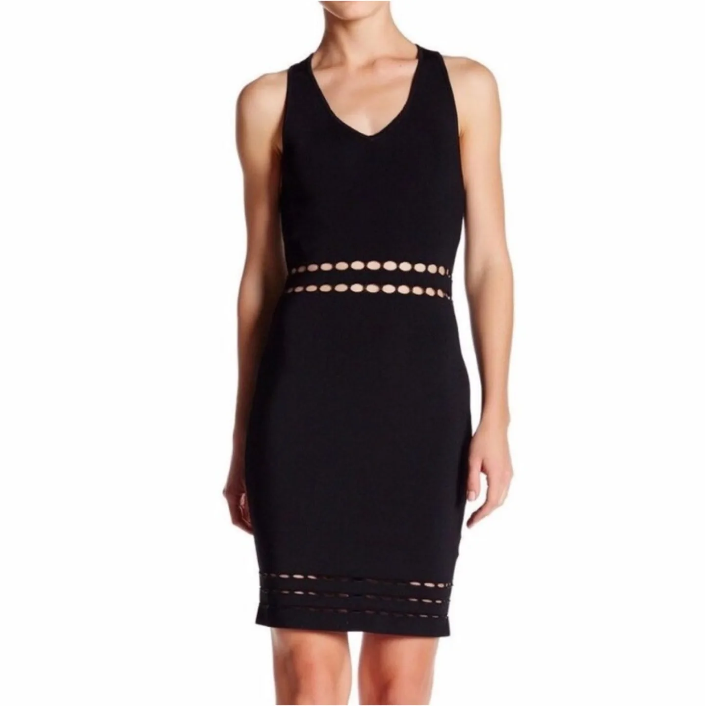 Rebecca Minkoff Charly Cocktail Bodycon Dress Cut-Out Size M thumbnail
