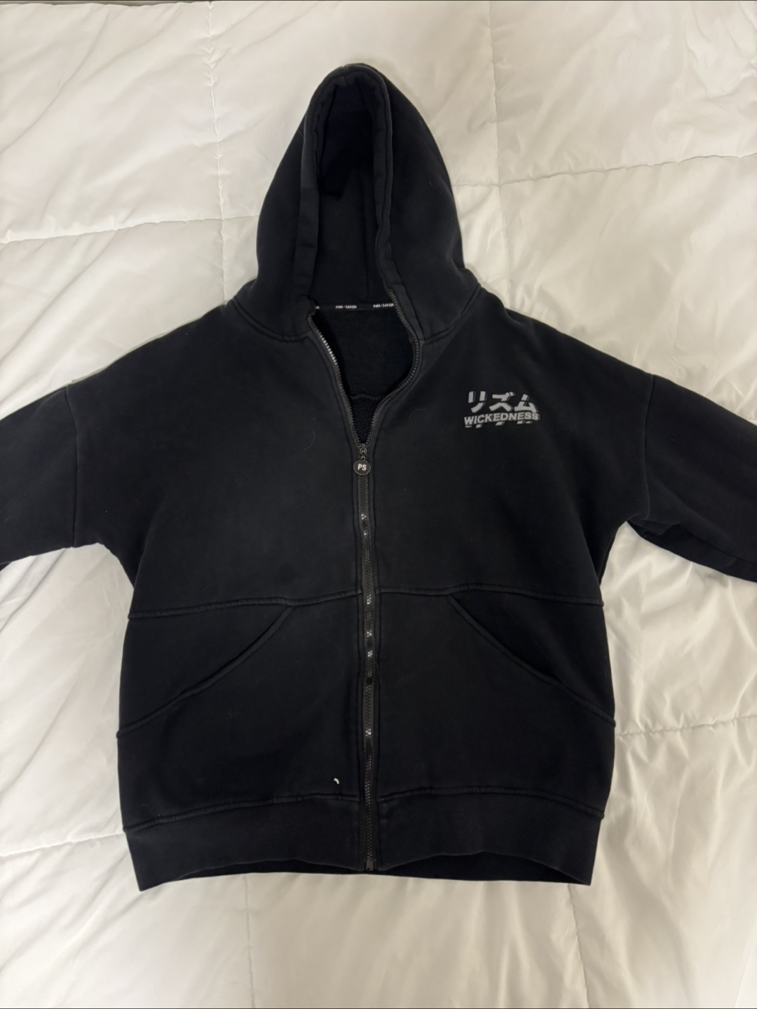 Wickedness Black Zip-Up Hoodie