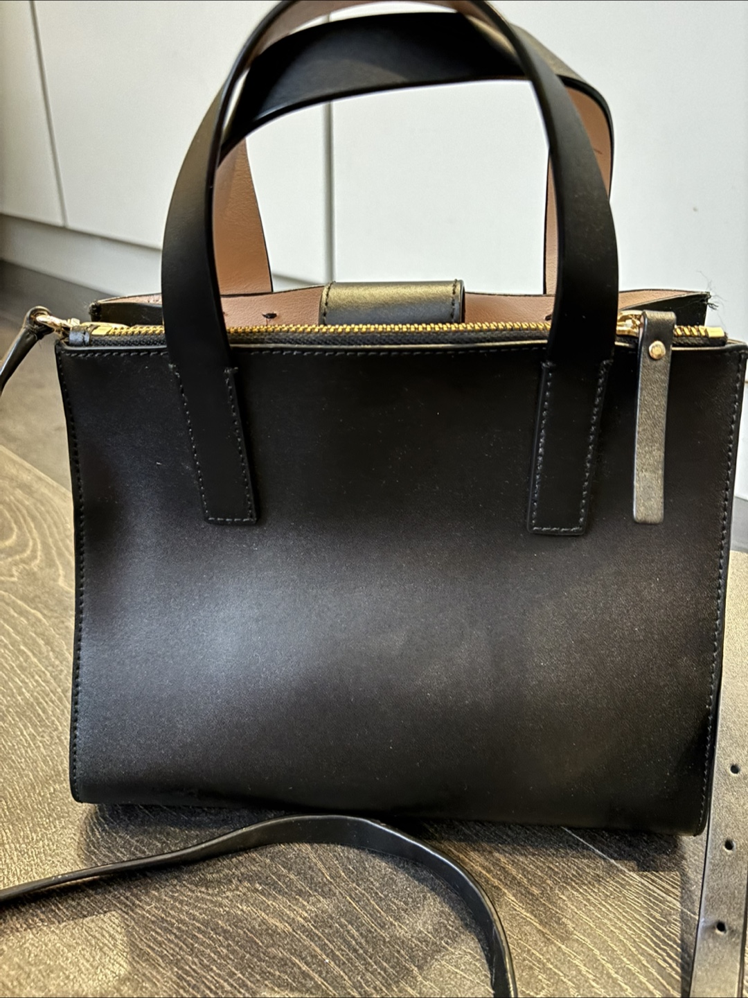 Kate Spade Black Leather Tote Bag (Authentic) - photo 3