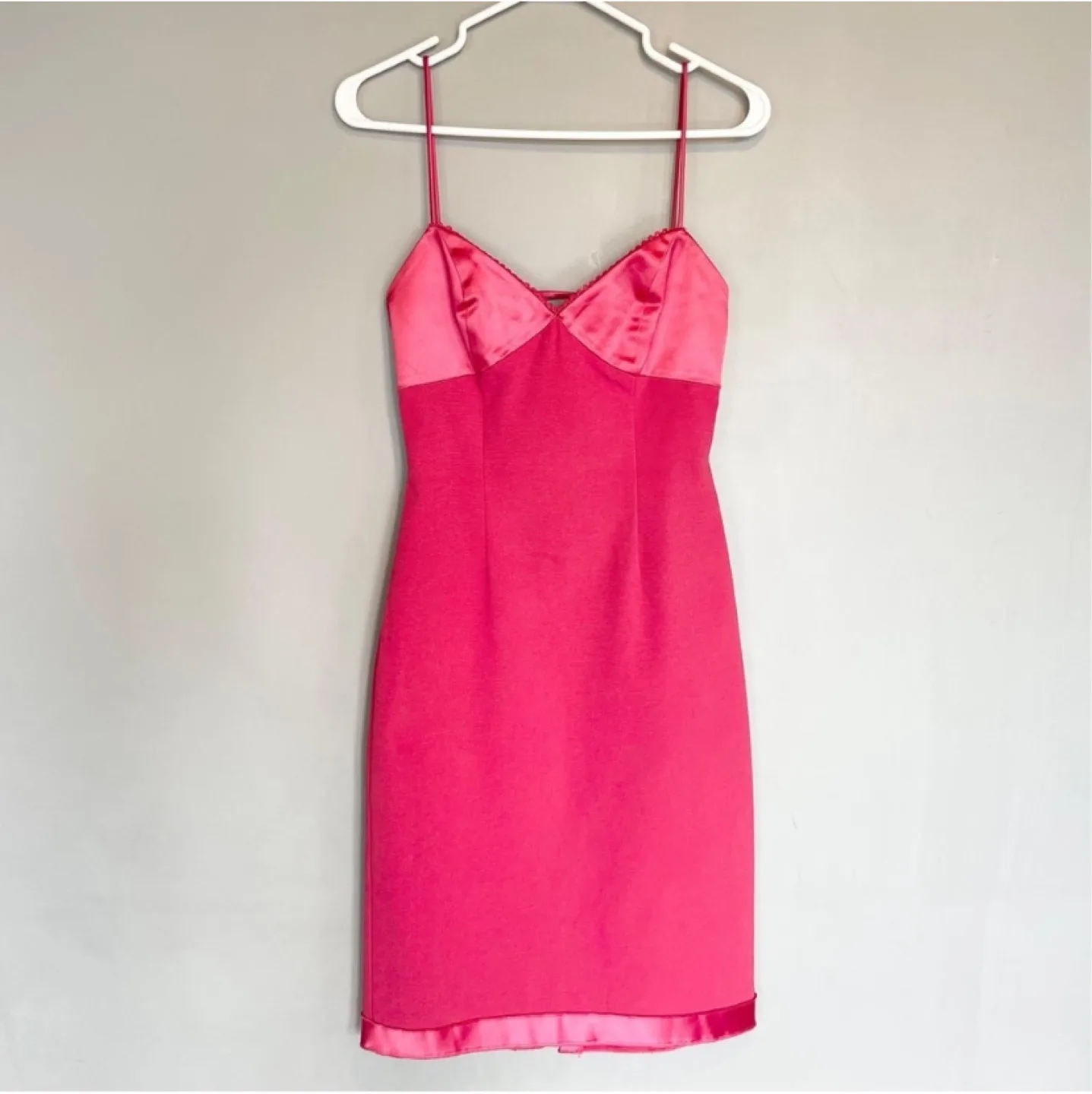 Maria Bianca Nero Pink Bodycon Midi Dress sz Small thumbnail