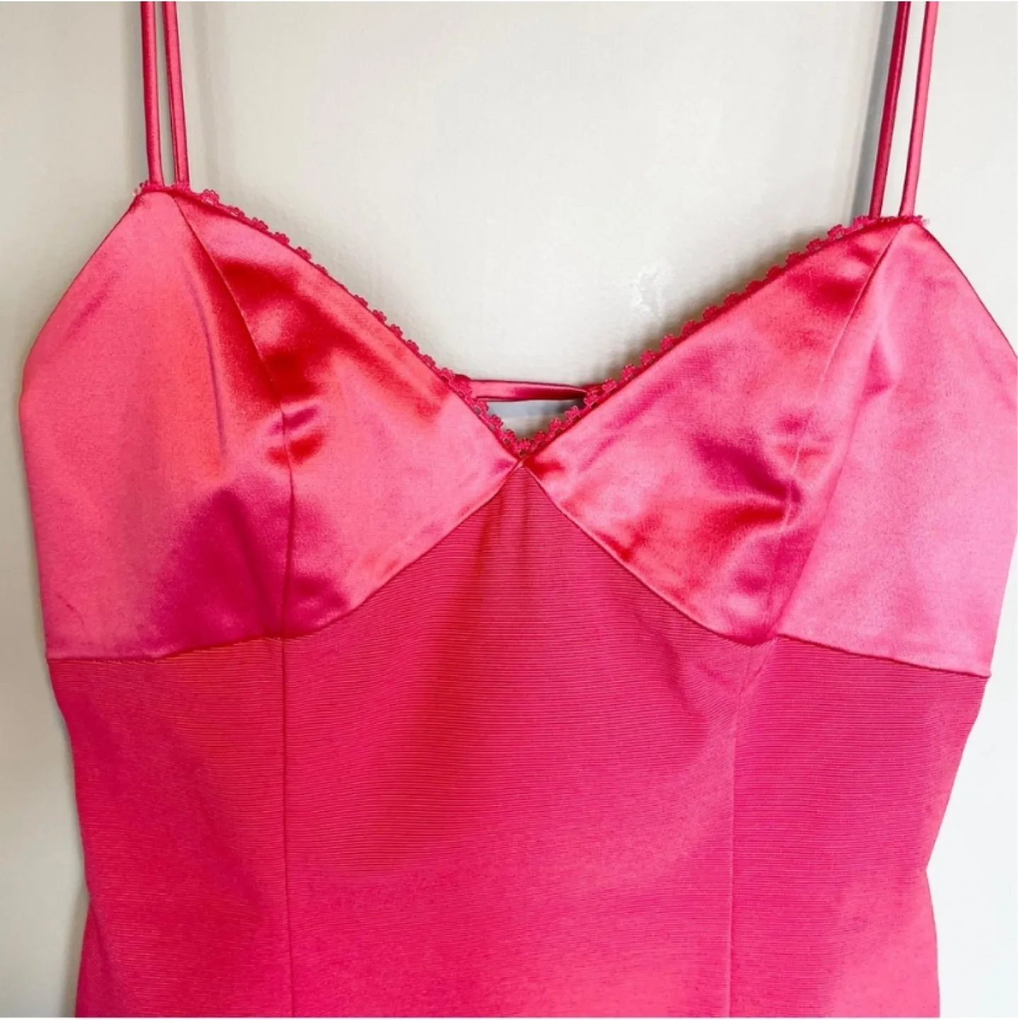 Maria Bianca Nero Pink Bodycon Midi Dress sz Small image indicator(2)