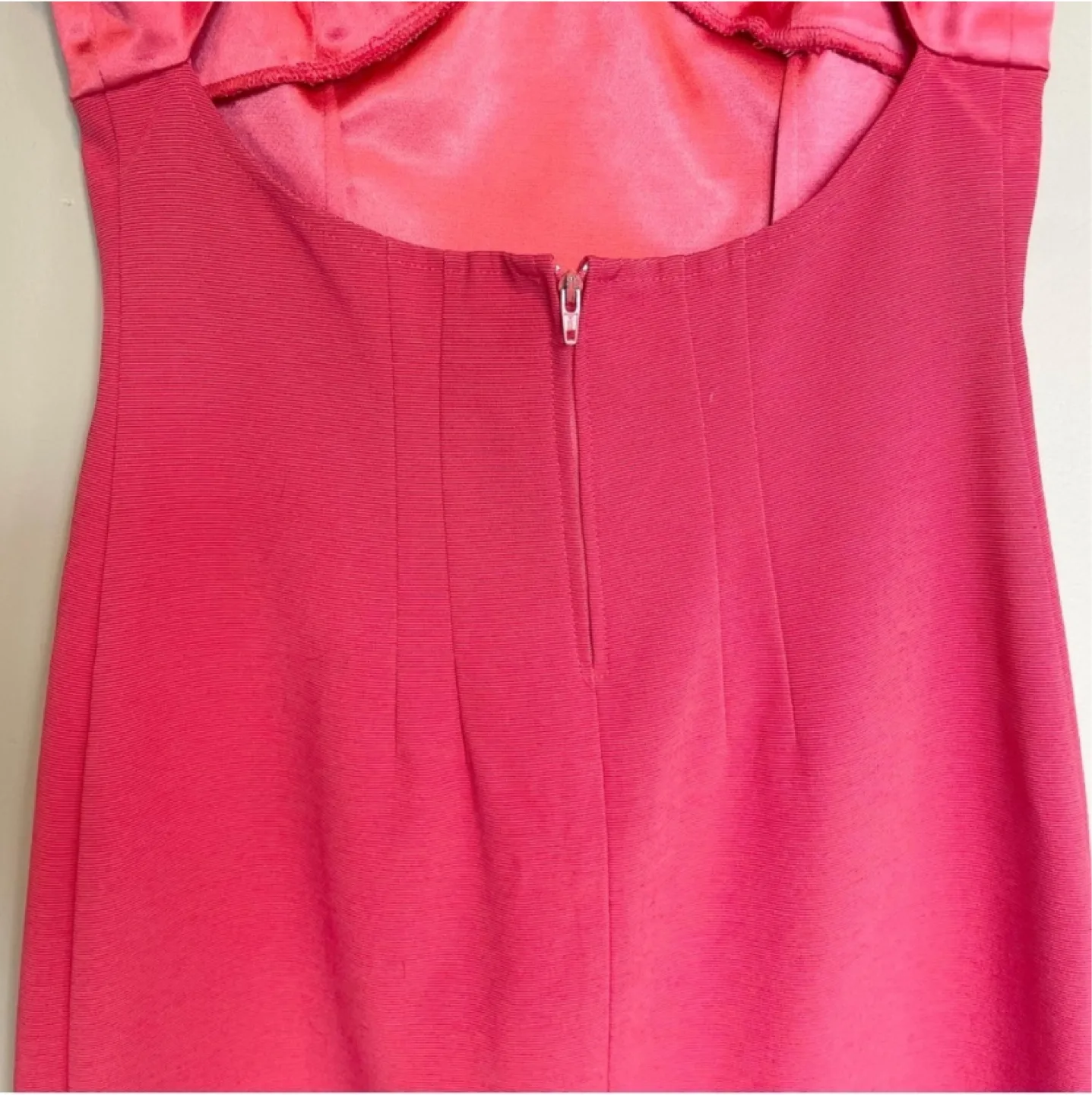 Maria Bianca Nero Pink Bodycon Midi Dress sz Small image indicator(4)