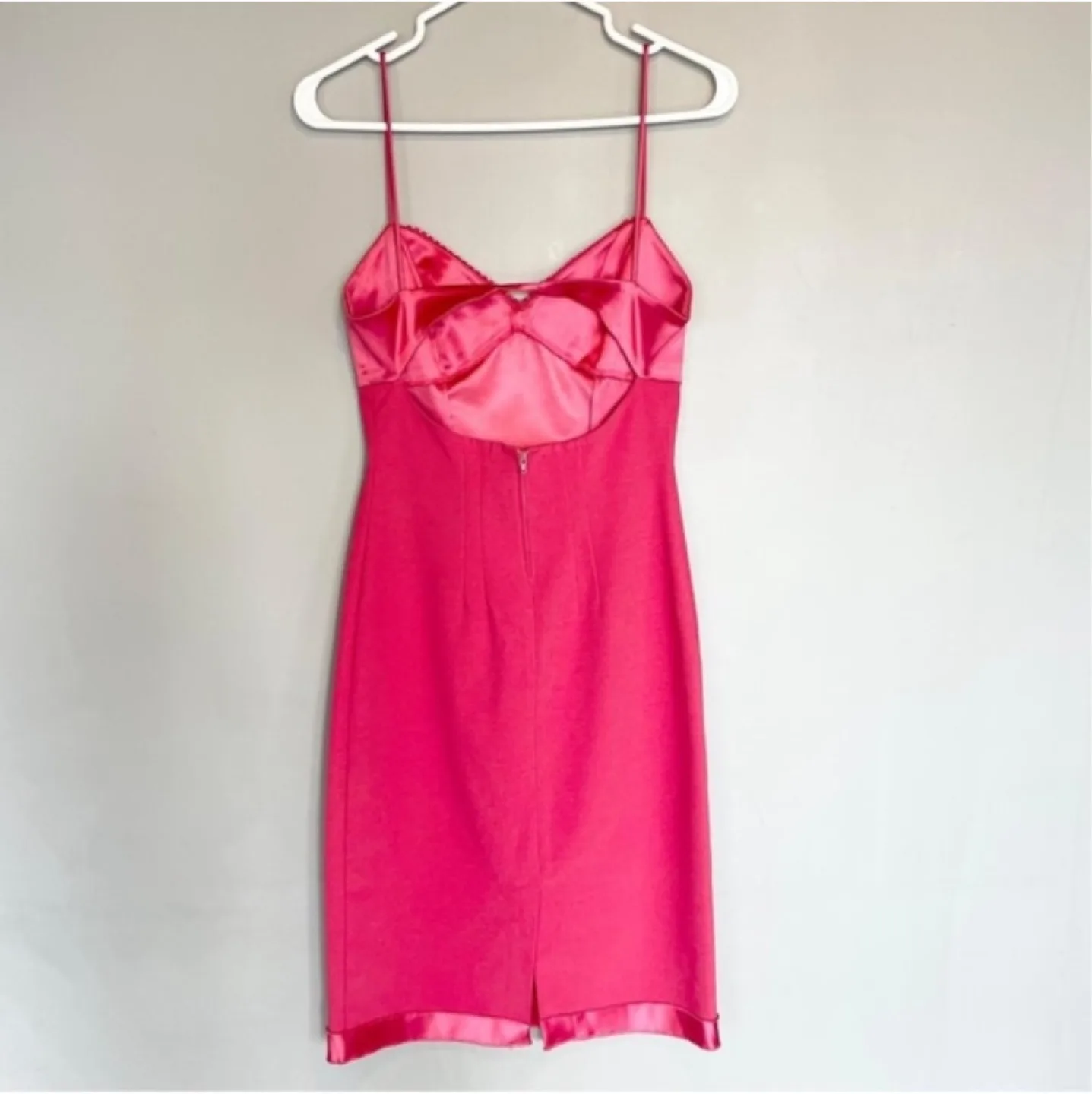 Maria Bianca Nero Pink Bodycon Midi Dress sz Small image indicator(8)