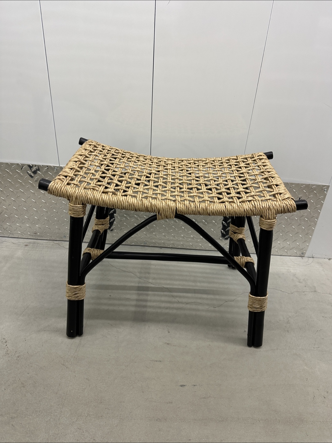 Set of 2 Woven Top Stools - photo 3
