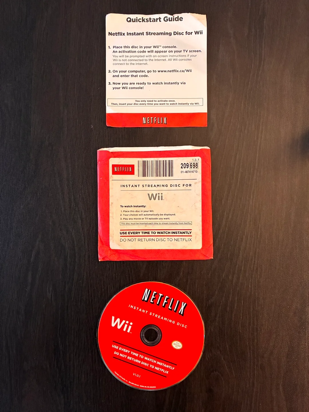 Netflix streaming disc for Wii (collectors item) image indicator(2)