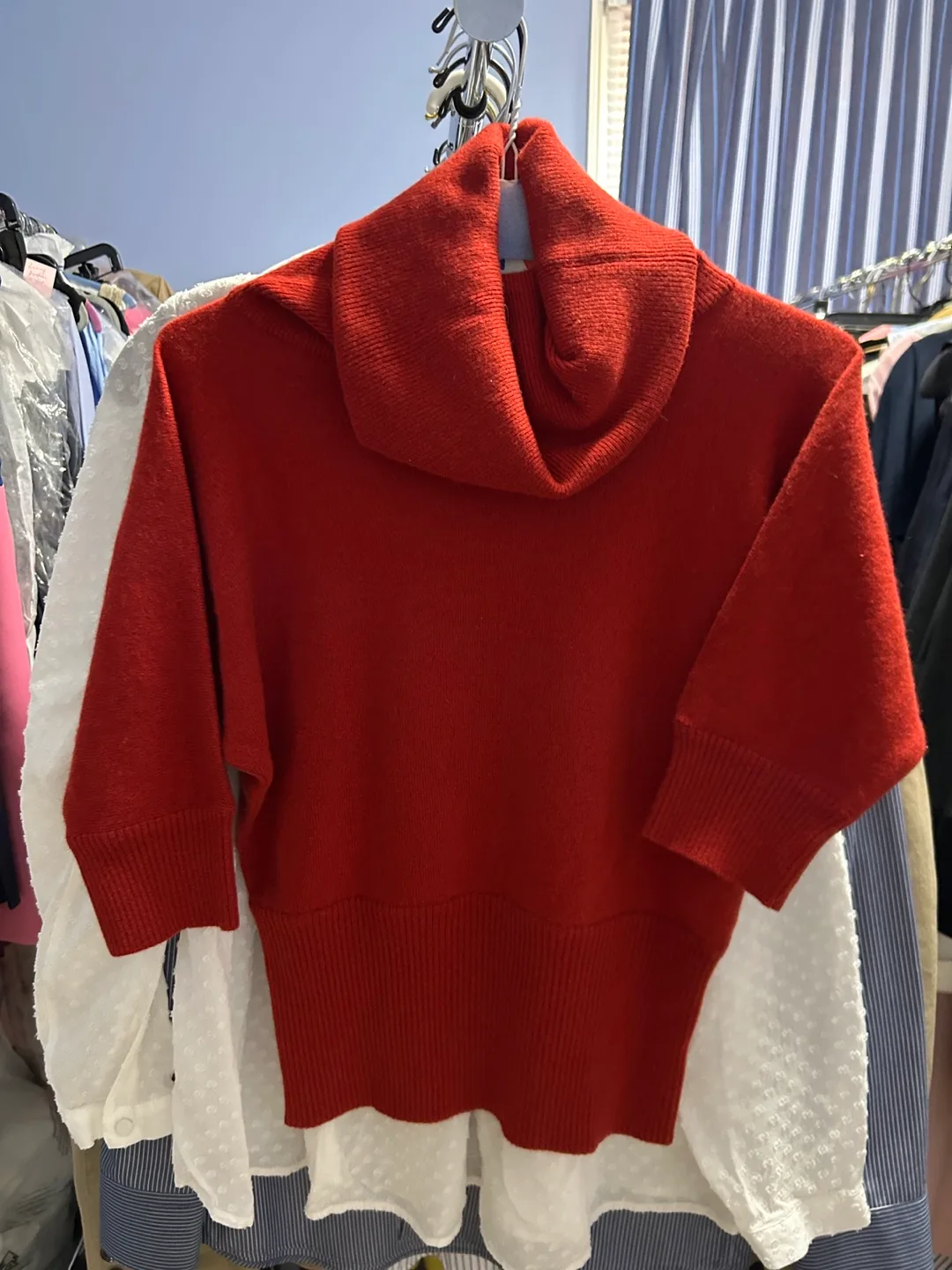 Red Cowl Neck Sweater thumbnail