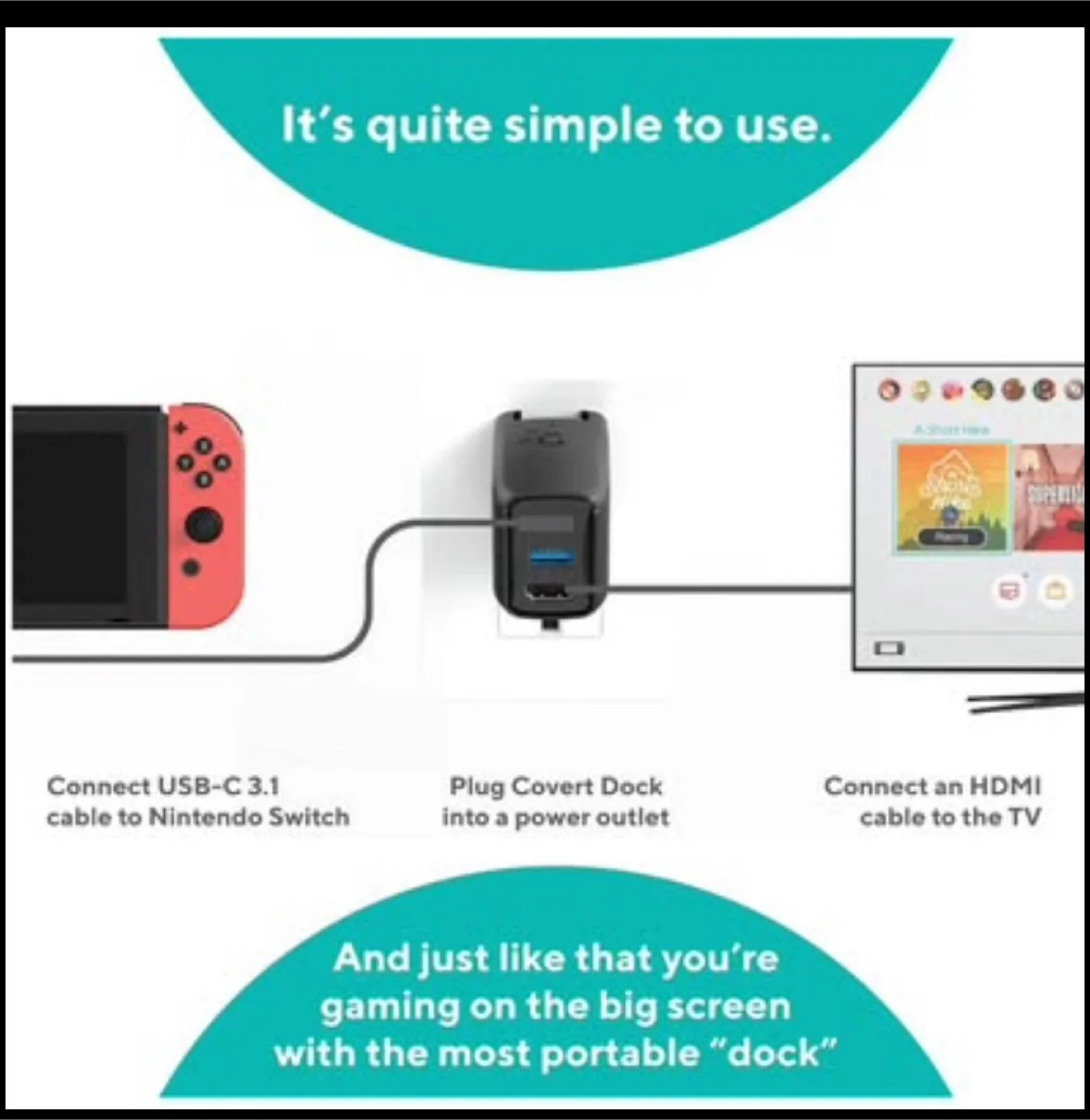 Standard Covert Dock for Switch - Ultra Portable Dock image indicator(5)