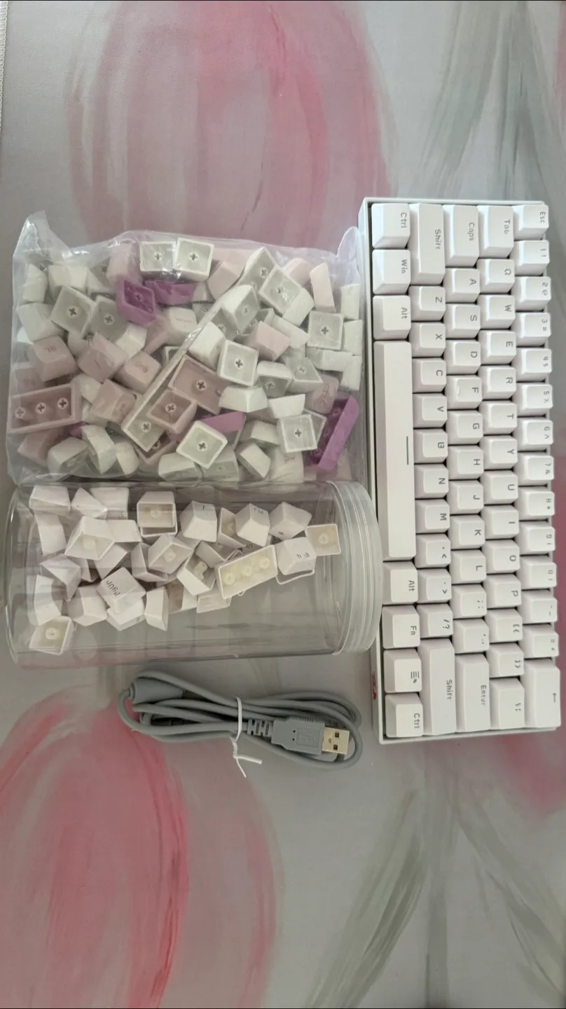 Reddragon K630 60% Wired RGB Hot Swappable Gaming Keyboard white image indicator(2)