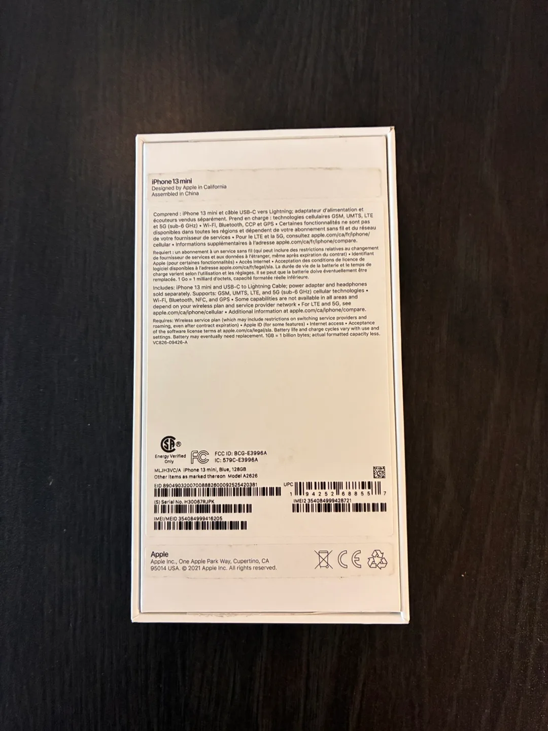 iPhone Mini 13 Box only image indicator(3)