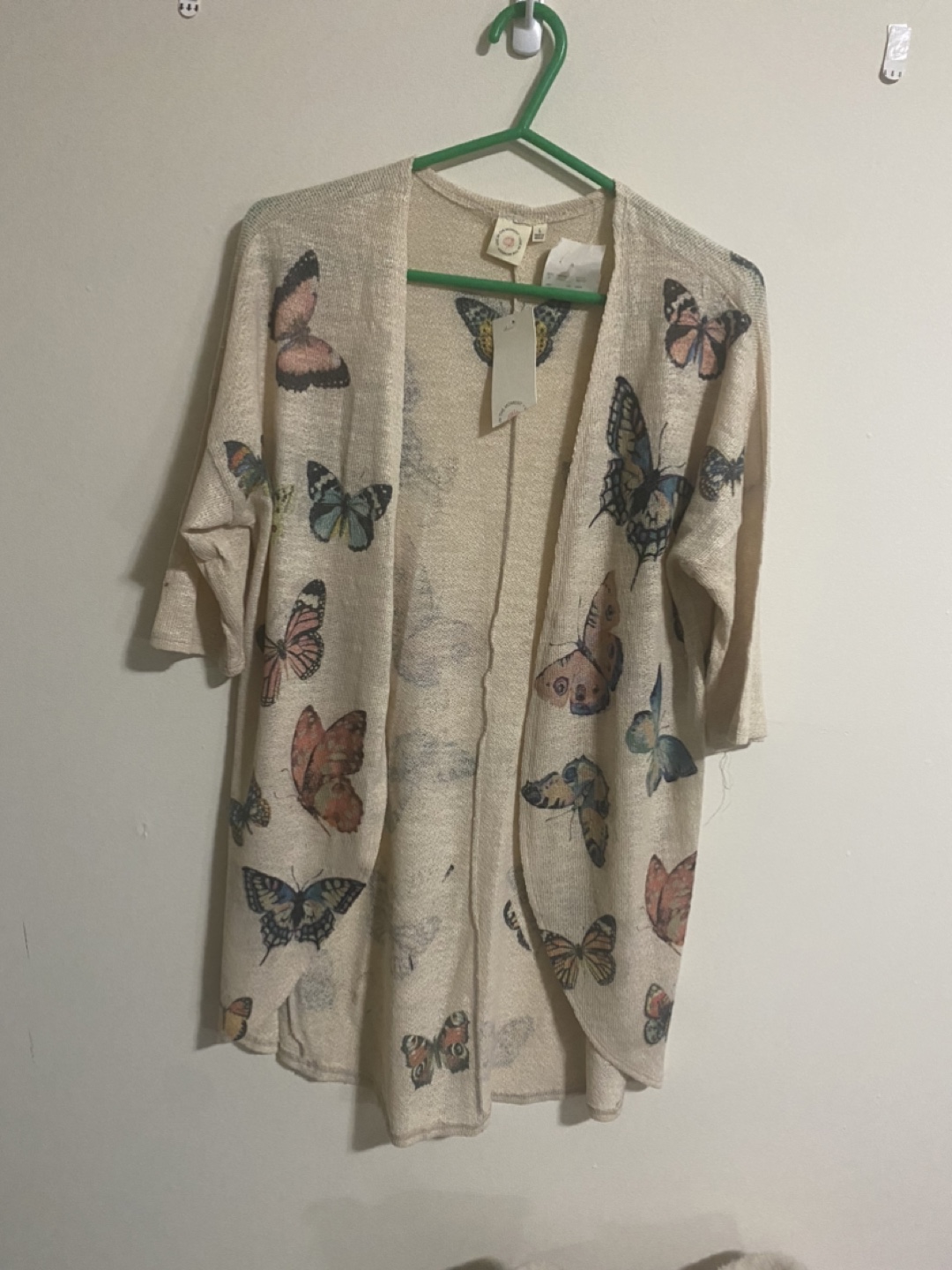 Butterfly Print Cardigan - Size S/M
