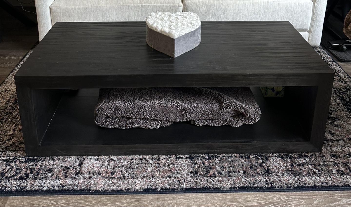 Pottery Barn Black Wood Coffee Table - photo 2